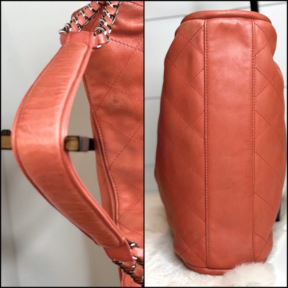 ⛔️SOLD⛔️CHANEL Lambskin Ultimate Soft Hobo Coral (Authenticated) - Picture 7 of 9